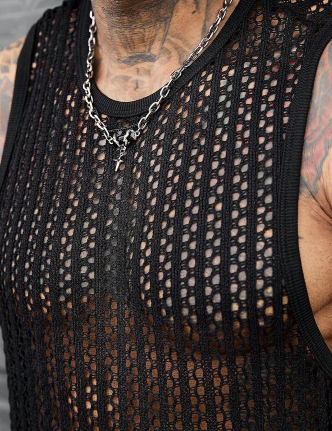 Midnight Net Tank Top